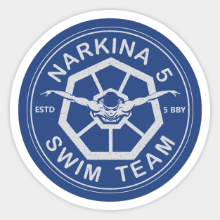 Narkina 5 Swim Team Sticker